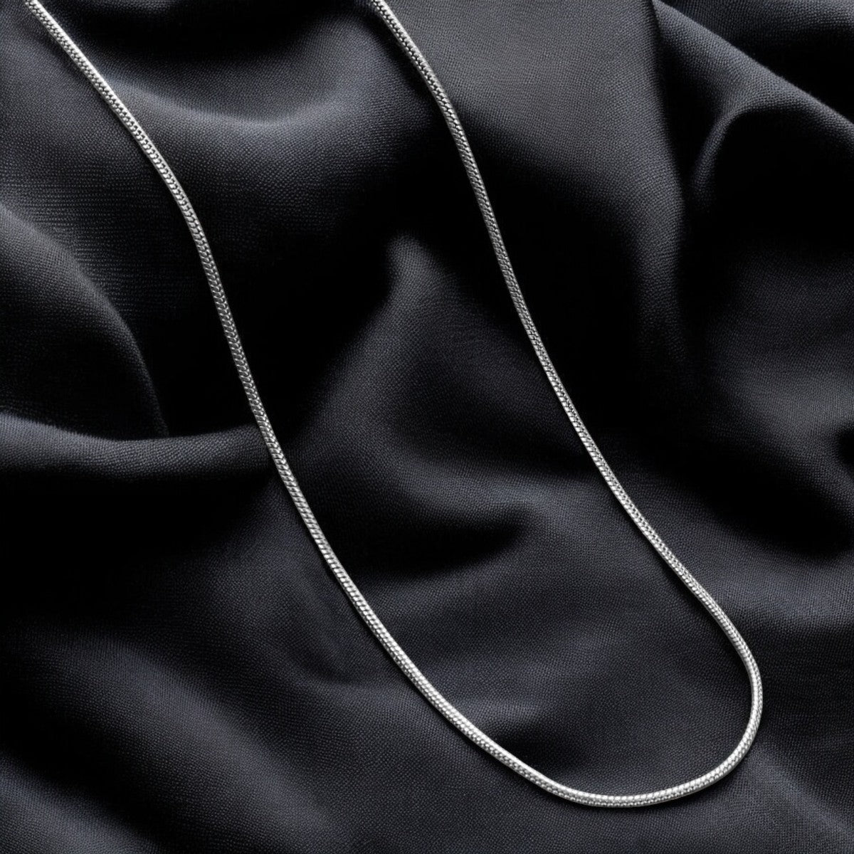 Slim Italian Style Rounded Neck Chain For Men in Stainless Steel (Size 20 In)