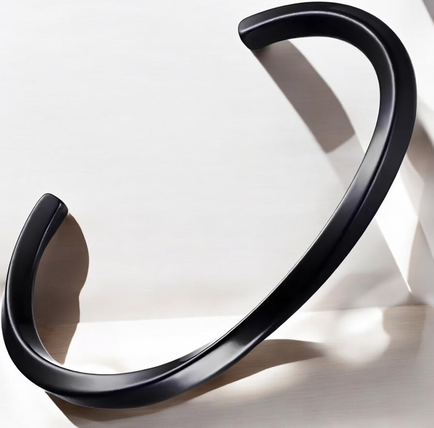 Silver Plated Twisted Kada For Men (Adjustable)