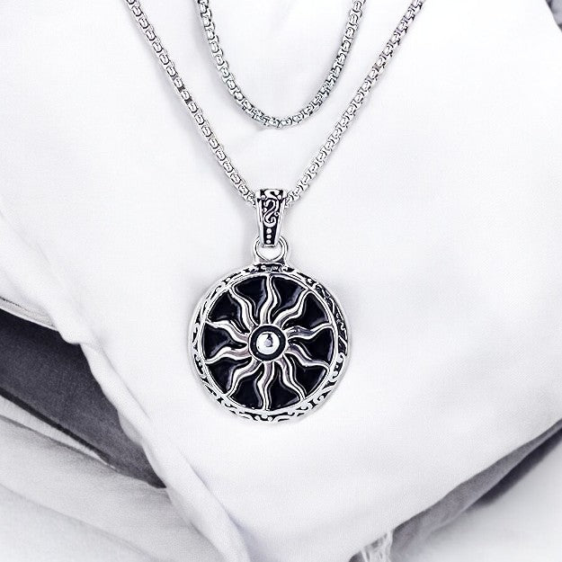 Premium And Stylish Sun Pendant In Stainless Steel
