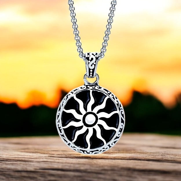 Premium And Stylish Sun Pendant In Stainless Steel