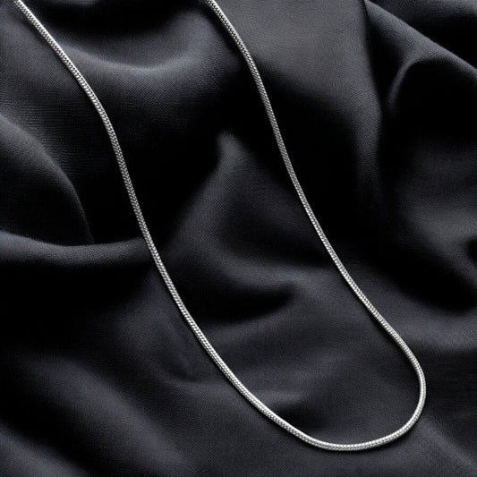 Slim Italian Style Rounded Neck Chain For Men in Stainless Steel (Size 20 In)