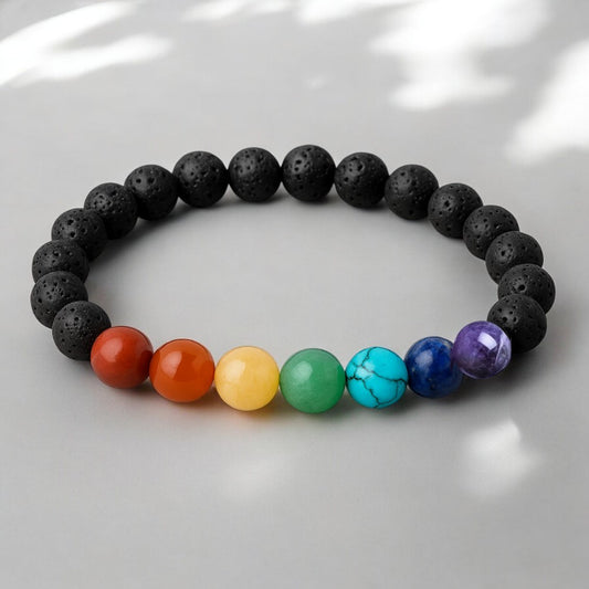 Authentic 7 Chakra Lava Bracelet