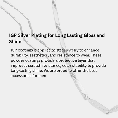 Stainless Rice Chain For Men (Silver)