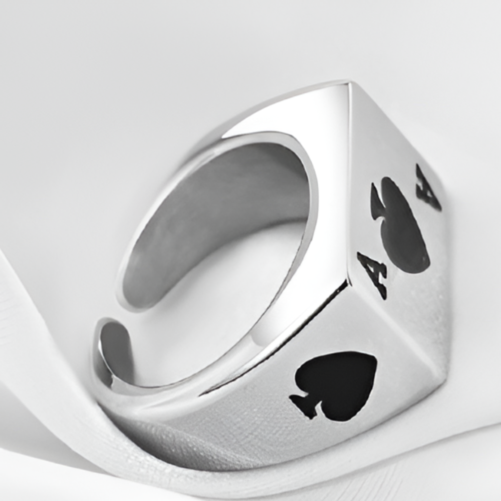 Adjustable Ace Signet Ring 