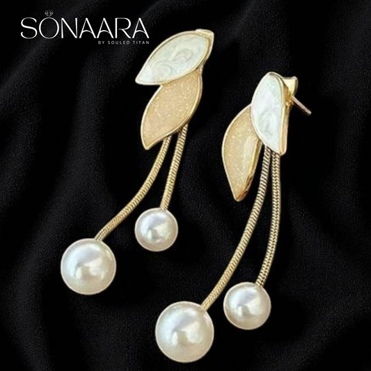 Artficial Pearl Stone added Drop Earrings for Women