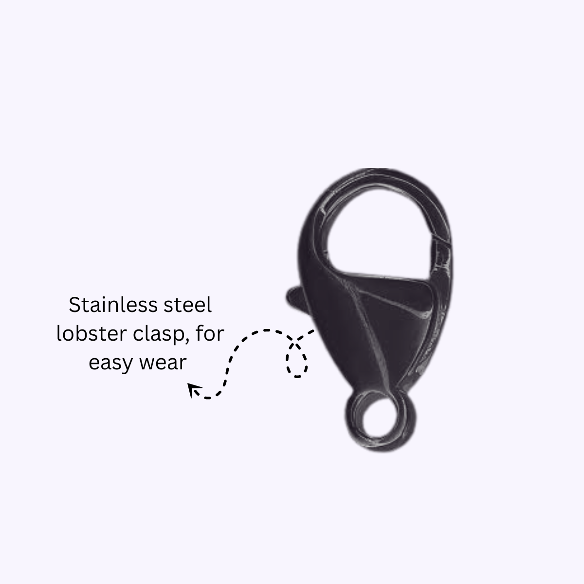 Stainless Steel Rice Chain For Men (Black)