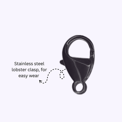 Stainless Steel Rice Chain For Men (Black)
