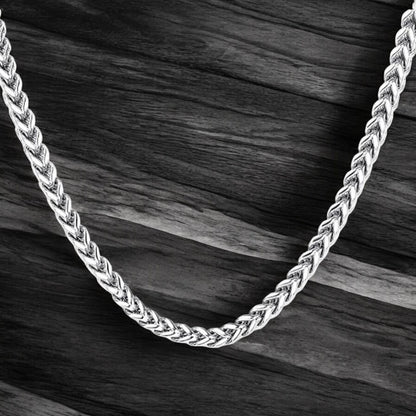 Mens Stainless Steel Cubic Chain in Silver (Size - 20 inches)