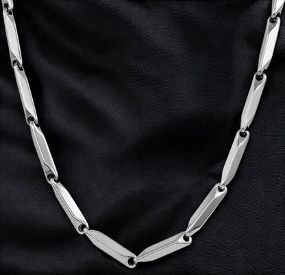Stainless Rice Chain For Men (Silver)