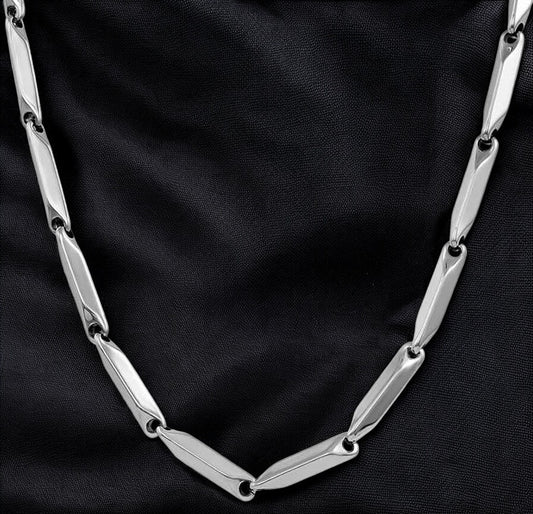Stainless Rice Chain For Men (Silver)