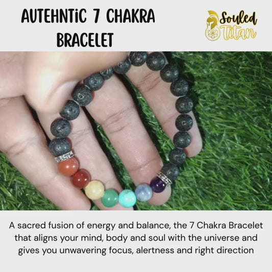 Authentic 7 Chakra Lava Bracelet